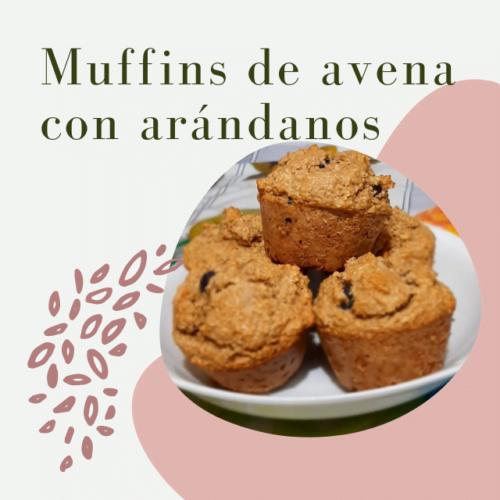 Muffins de avena con arándanos
